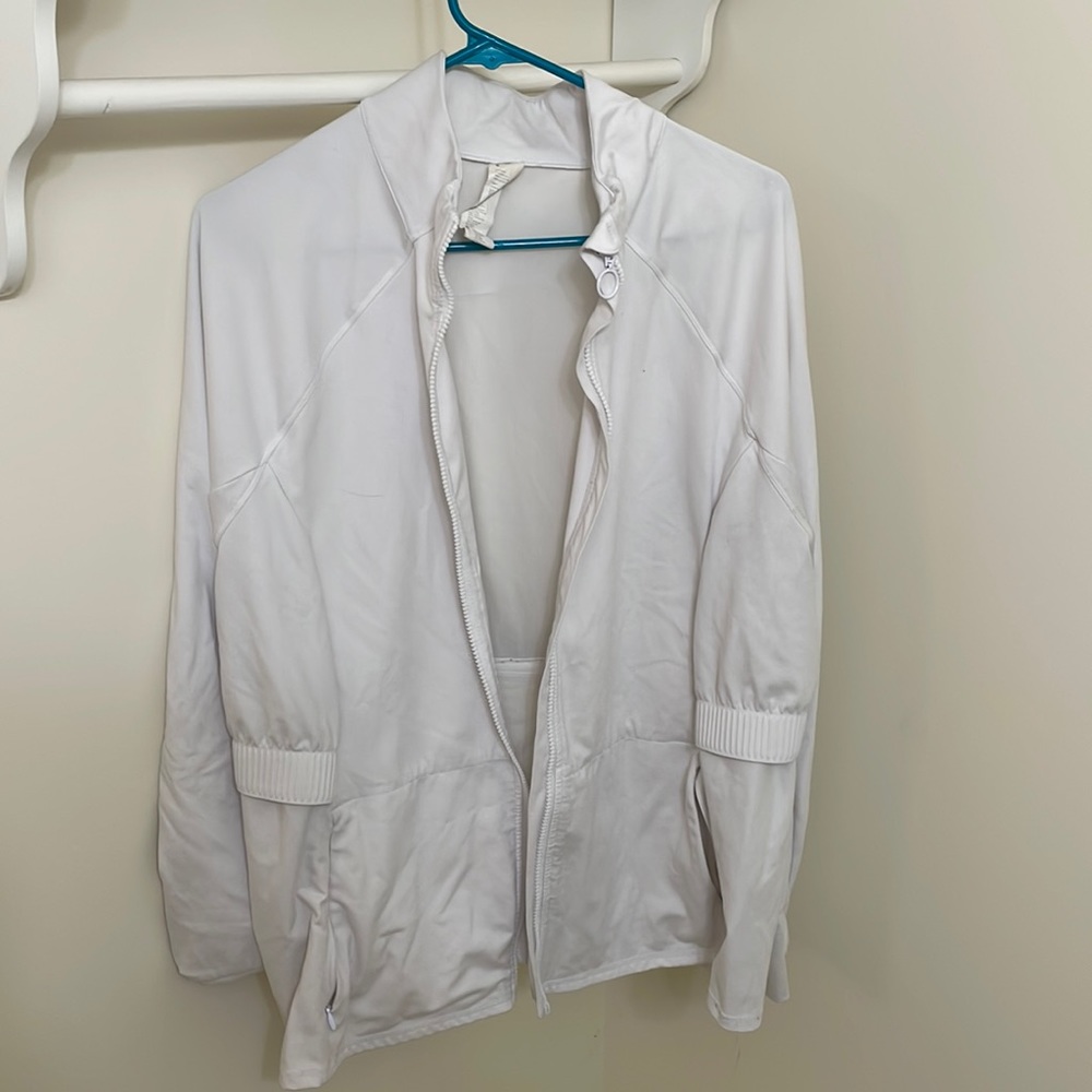 Fabletics white workout jacket